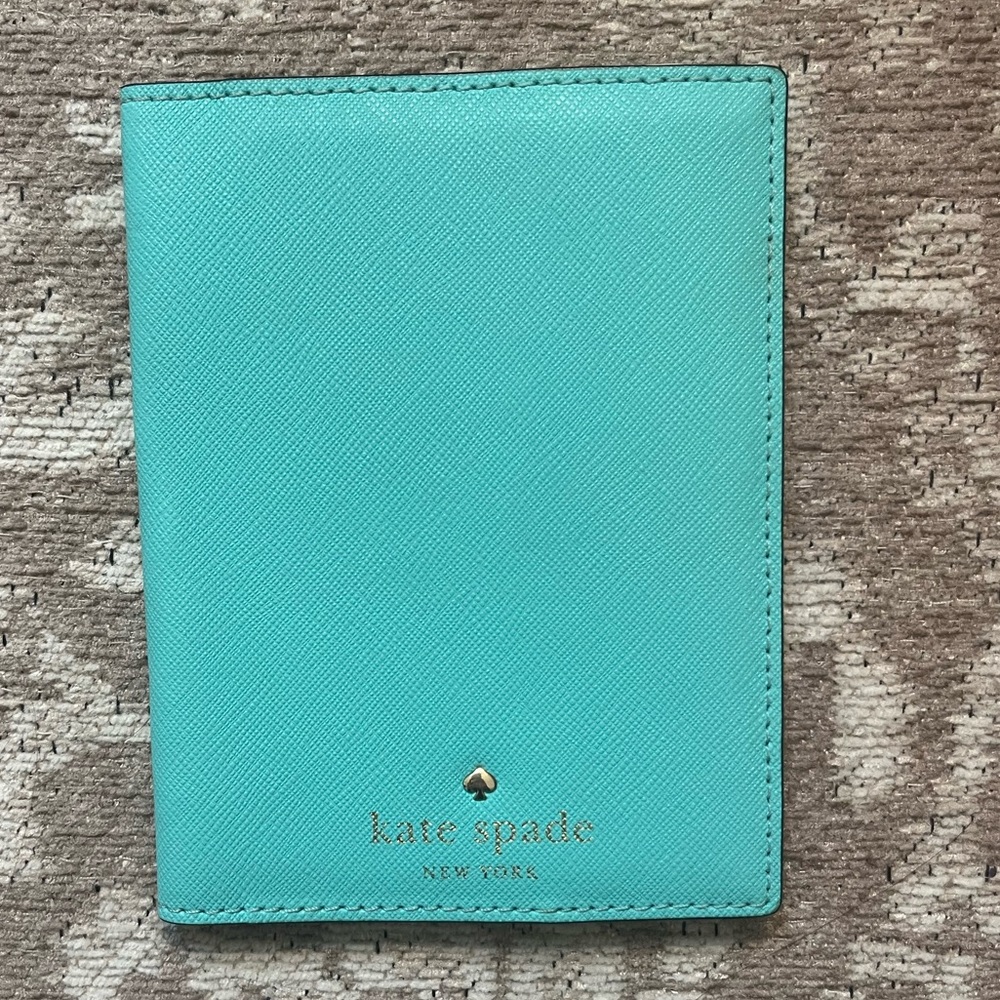 Kate Spade Passport Holder in Soft Aqua